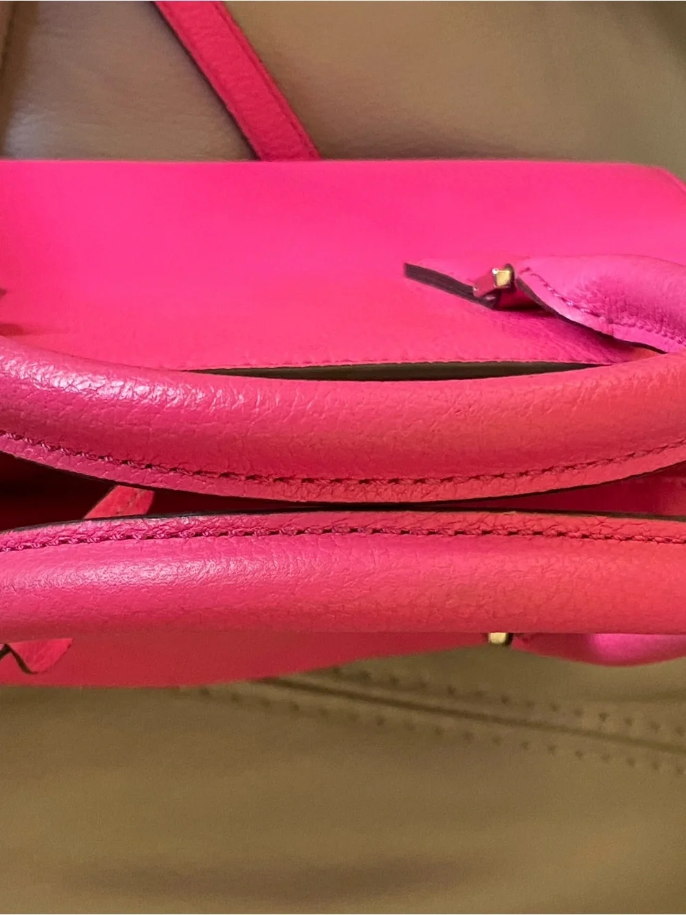 Michael Kors Hot Pink Leather Satchel